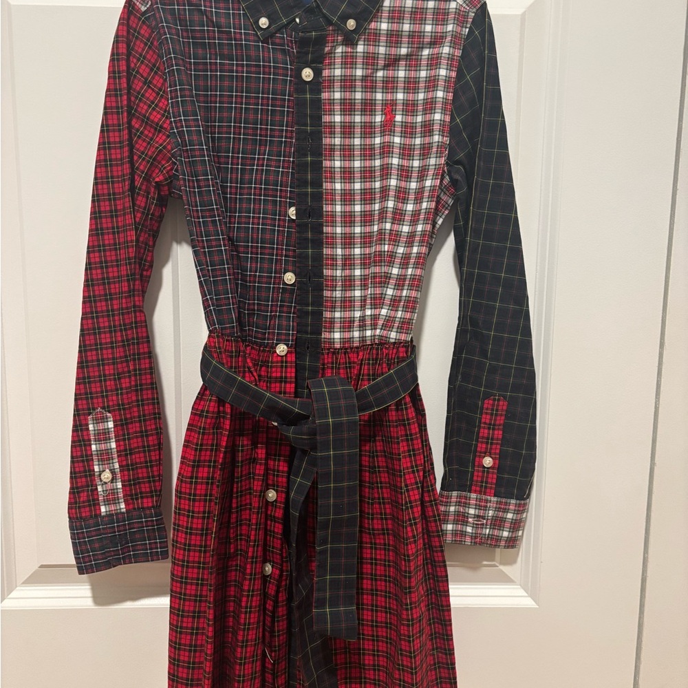 Plaid Kids Dress - Red and Black